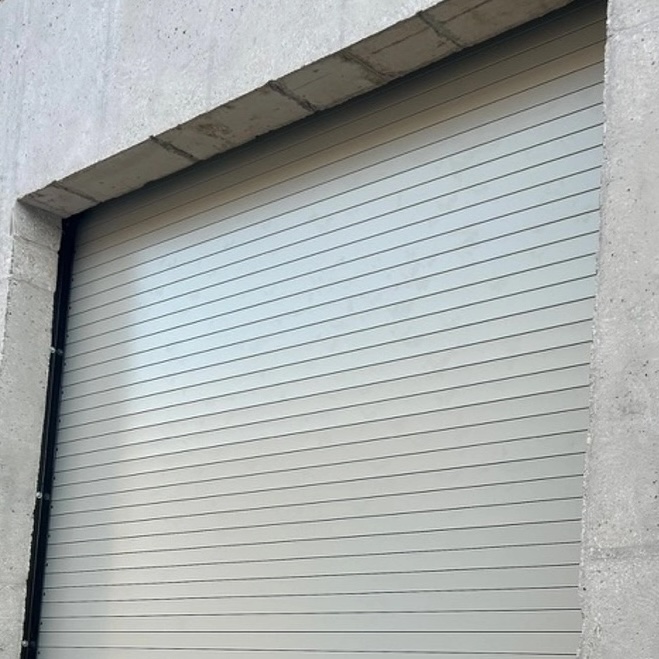 installed rolling steel door